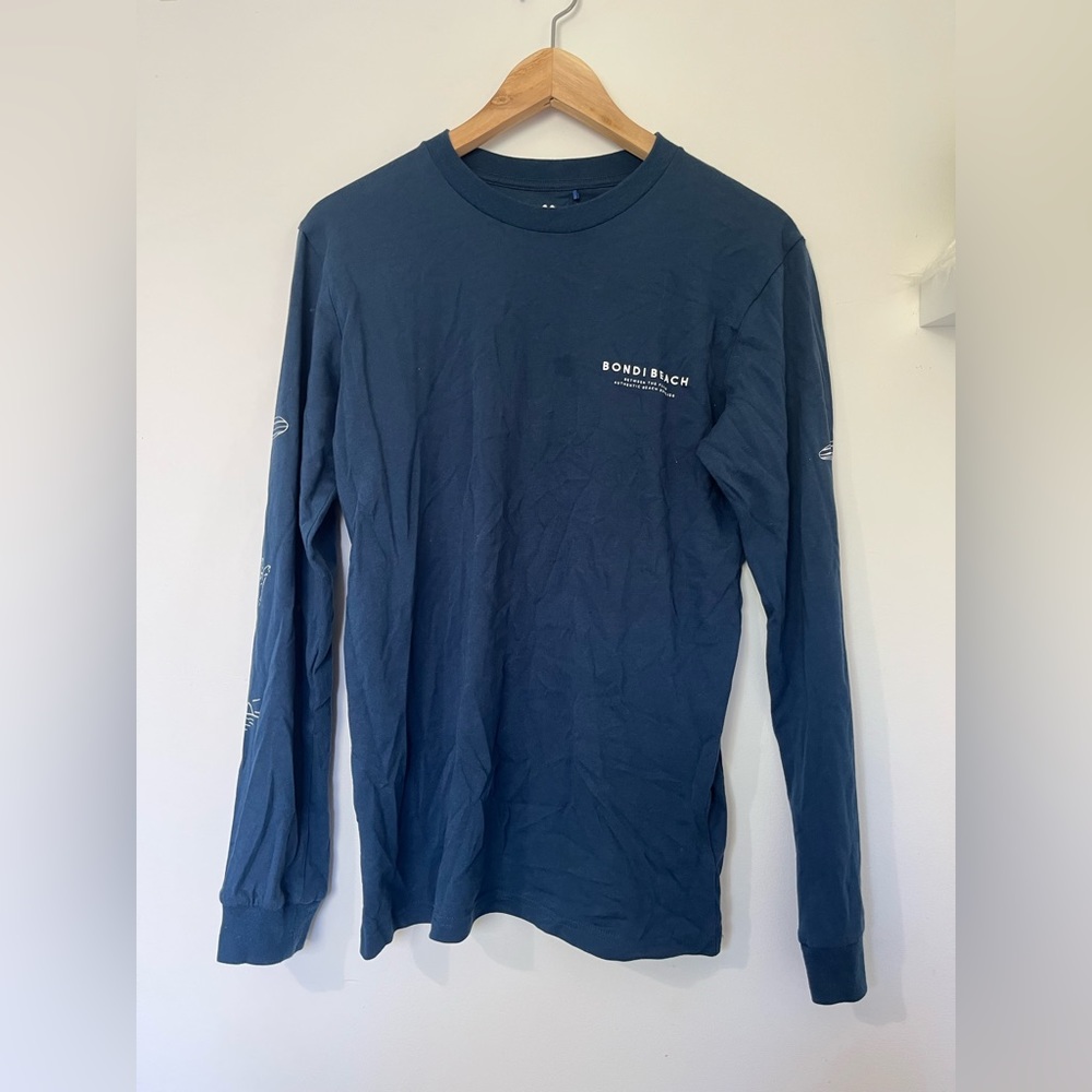 BONDI BEACH LONG SLEEVE NAVY TOP